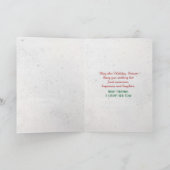 Carte bonhomme de neige avec étoile de Noël or dans la f (Intérieur)