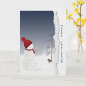 Carte bonhomme de neige avec étoile d'or vous manque (Fleur jaune)