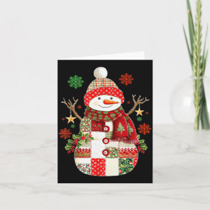 Carte Bonhomme de neige coquette pour ados petits-enfant