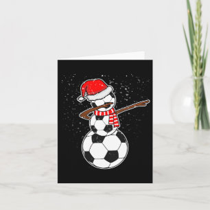 Carte Bonhomme de neige de football Dabbing