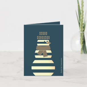 Carte bonhomme de neige moderne mignon bonhomme de neige