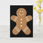 Carte Bonhomme en pain d'épice Biscuit Fun Nourriture No (Fleur jaune)
