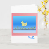 Carte Bonjour (Fleur jaune)