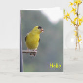 Carte Bonjour (Fleur jaune)