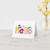 Carte bonjour (Fleur jaune)