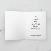 Carte Bonjour ... (Intérieur)