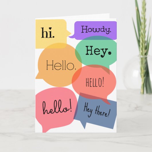 Carte Bonjour, (Devant)