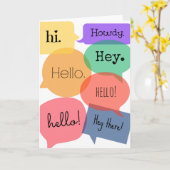 Carte Bonjour, (Fleur jaune)