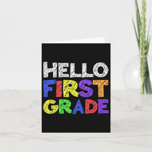 Carte Bonjour 1ère année 1ère année Retour à l'école 1