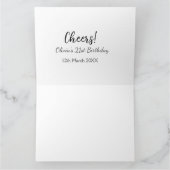 Carte Bonjour 21e anniversaire ajouter nom date simple m (Intérieur)