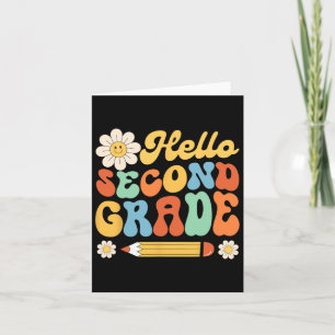 Carte Bonjour 2e année Byck to School Teachers Kid