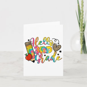 Carte Bonjour 3e année Ck à l'école 3e année Enseignant