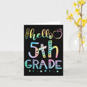 Carte Bonjour 5e année 5e année Byck à l'enseignant scol (Fleur jaune)
