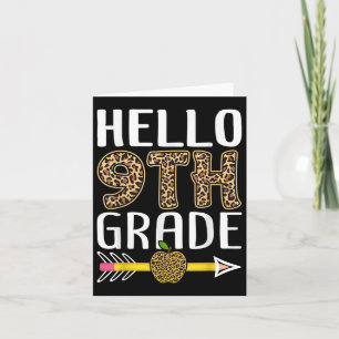 Carte Bonjour 9e année Enseignants Garçons Filles Retour