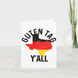 Carte Bonjour à tous Drôle Texas Allemagne Cadeau Allema