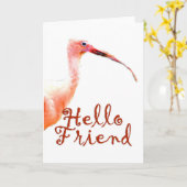 Carte Bonjour ami (Fleur jaune)