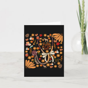 Carte Bonjour Automne Stéthoscope Infirmière Bohème Flor