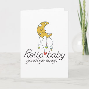 Carte Bonjour Baby Goodbye Baby shower Card
