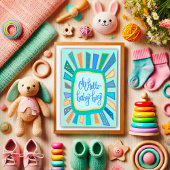 Carte Bonjour bébé garçon Whimsical mignon bleu moderne