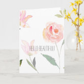 Carte Bonjour belle (Fleur jaune)