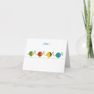 Carte Bonjour birdie