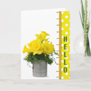 Carte Bonjour brillant