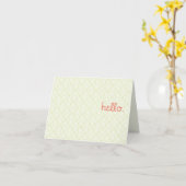 Carte bonjour, c'est moi. (Fleur jaune)