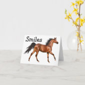 Carte Bonjour Cheval équestre Western Penser de vous (Fleur jaune)