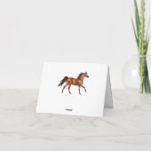 Carte Bonjour Cheval équestre Western Penser de vous (Dos)