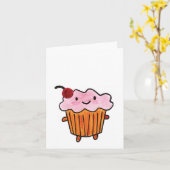 Carte Bonjour Cupcake (Fleur jaune)