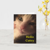 Carte Bonjour cutey (Fleur jaune)