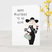 CARTE BONJOUR D'ANNIVERSAIRE ***À MA FEMME*** (Fleur jaune)