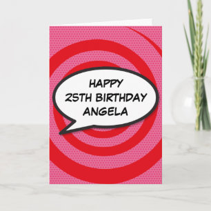 Carte BONJOUR D'ANNIVERSAIRE BD Pop Art
