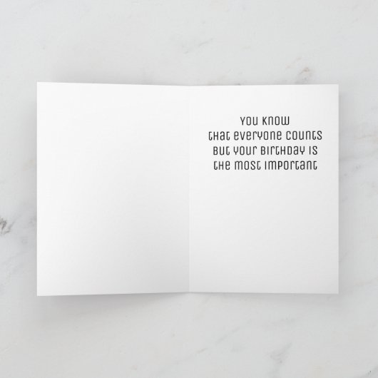 CARTE BONJOUR D'ANNIVERSAIRE BECUZ VOUS "COMPTE" FAV COM (Intérieur)