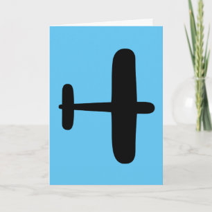 CARTE BONJOUR D'ANNIVERSAIRE FLYBOY AIRPLANE GREETING CA