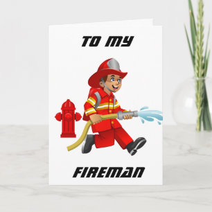 CARTE BONJOUR D'ANNIVERSAIRE **HOTTIE** ET MON FIREMAN D
