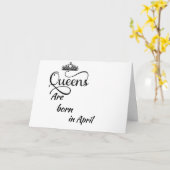 CARTE BONJOUR D'ANNIVERSAIRE MON * REINE* NÉ DANS ***AVR (Fleur jaune)