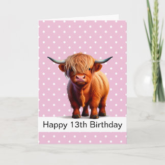 Carte BONJOUR D'ANNIVERSAIRE Pink GIRL LONG CHEVEUX CART