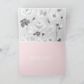 CARTE BONJOUR D'ANNIVERSAIRE ROSES BLANCHES BOTANIQUES C (Intérieur)