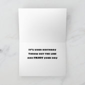 CARTE BONJOUR D'ANNIVERSAIRE **SON** JETTE CETTE LIGNE ! (Intérieur)