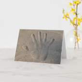 Carte Bonjour dans le sable (Fleur jaune)