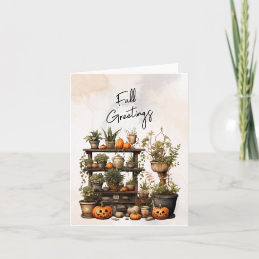 Carte Bonjour d'automne Halloween (Devant)