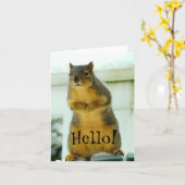 Carte Bonjour de Squirrel (Fleur jaune)