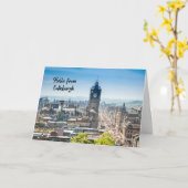Carte Bonjour d'Édimbourg, Écosse (Fleur jaune)