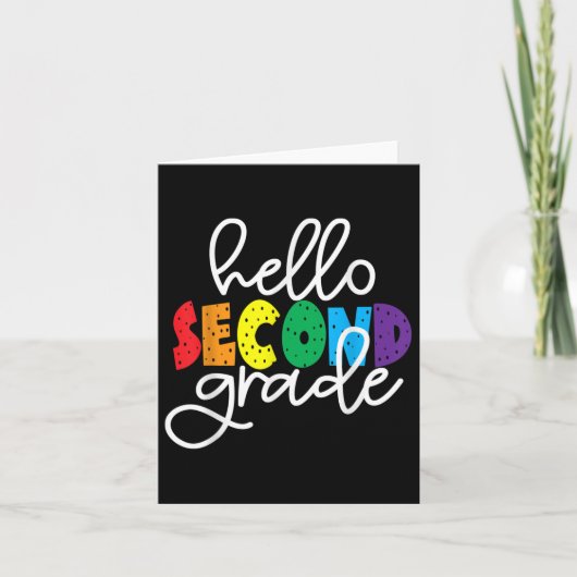 Carte Bonjour Deuxième Année Premier Jour De Deuxième An (Devant)