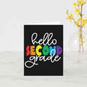 Carte Bonjour Deuxième Année Premier Jour De Deuxième An (Fleur jaune)