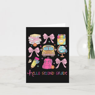 Carte Bonjour Deuxième Année Premier Jour De L'École Coq