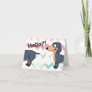 Carte Bonjour Doxie (4.25" x 5.5"), enveloppes blanches