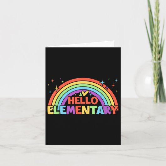 Carte Bonjour Élémentaire Escadron D'Enseignants Arc-En- (Devant)