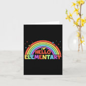 Carte Bonjour Élémentaire Escadron D'Enseignants Arc-En- (Fleur jaune)